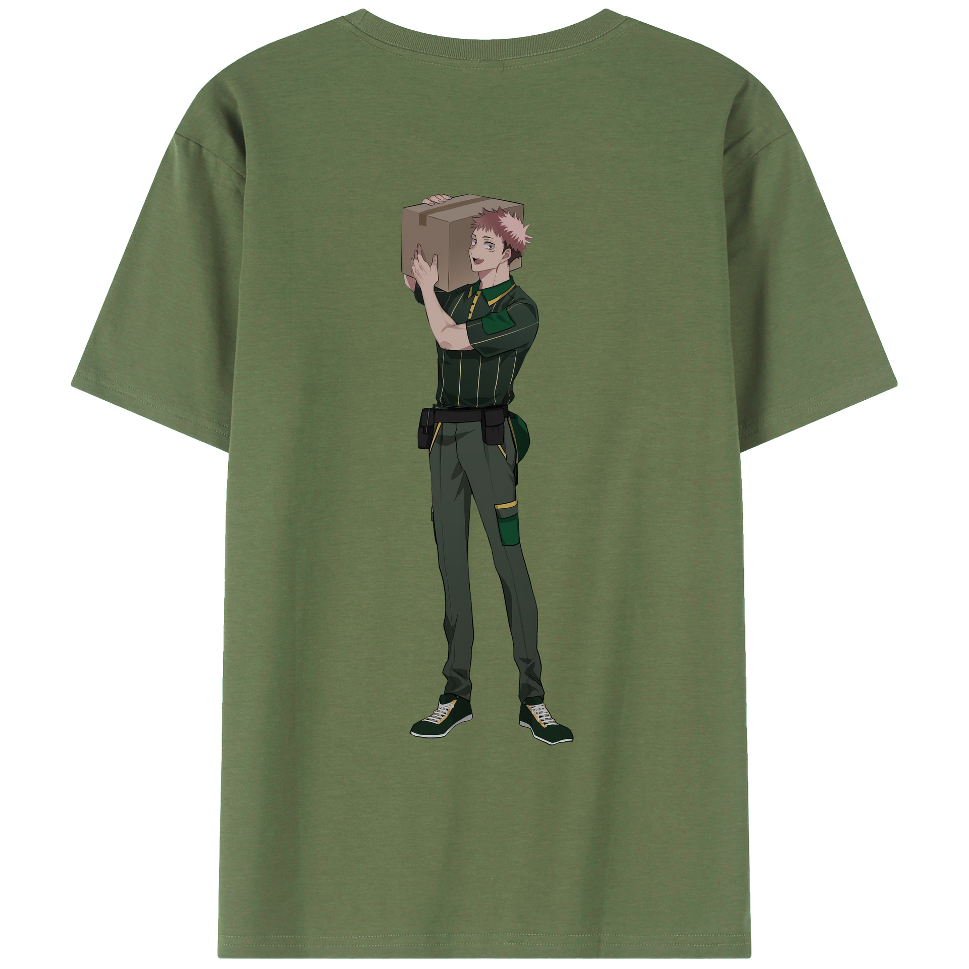 （画像用） 呪術廻戦 Jujutsu Kaisen 綿100％ メンズ半袖Tシャツ（バックプリント） 通気性